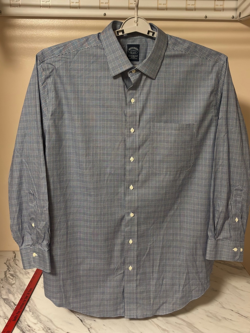 Brooks Brothers Blue Plaid Dress Shirt